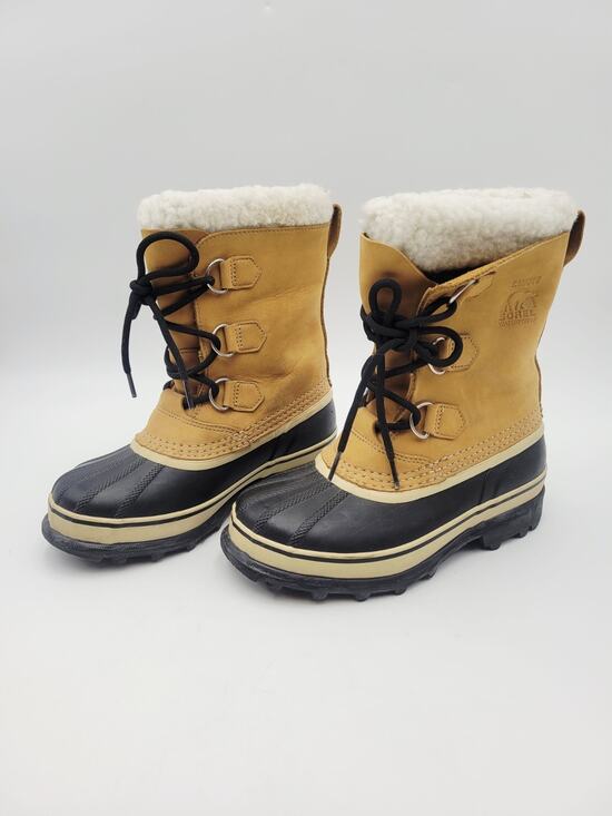 Sorel Other - SOREL Caribou Waterproof GIRLS Buff Ankle Boots YOUTH Sz 4